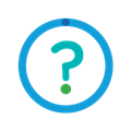 Question mark enclosed in a circle