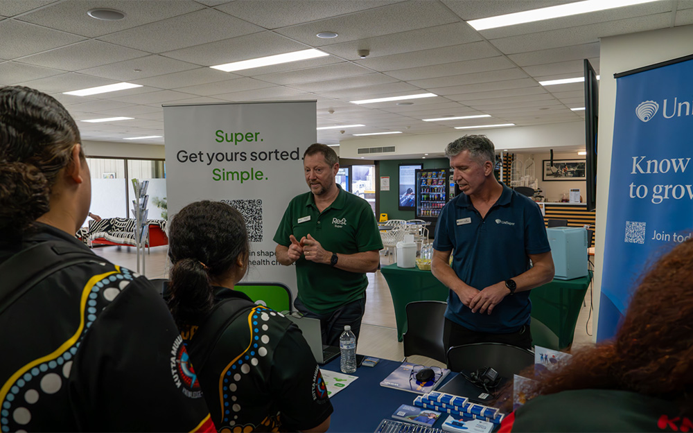 Rest speaking to people at the First Nations Super Summit