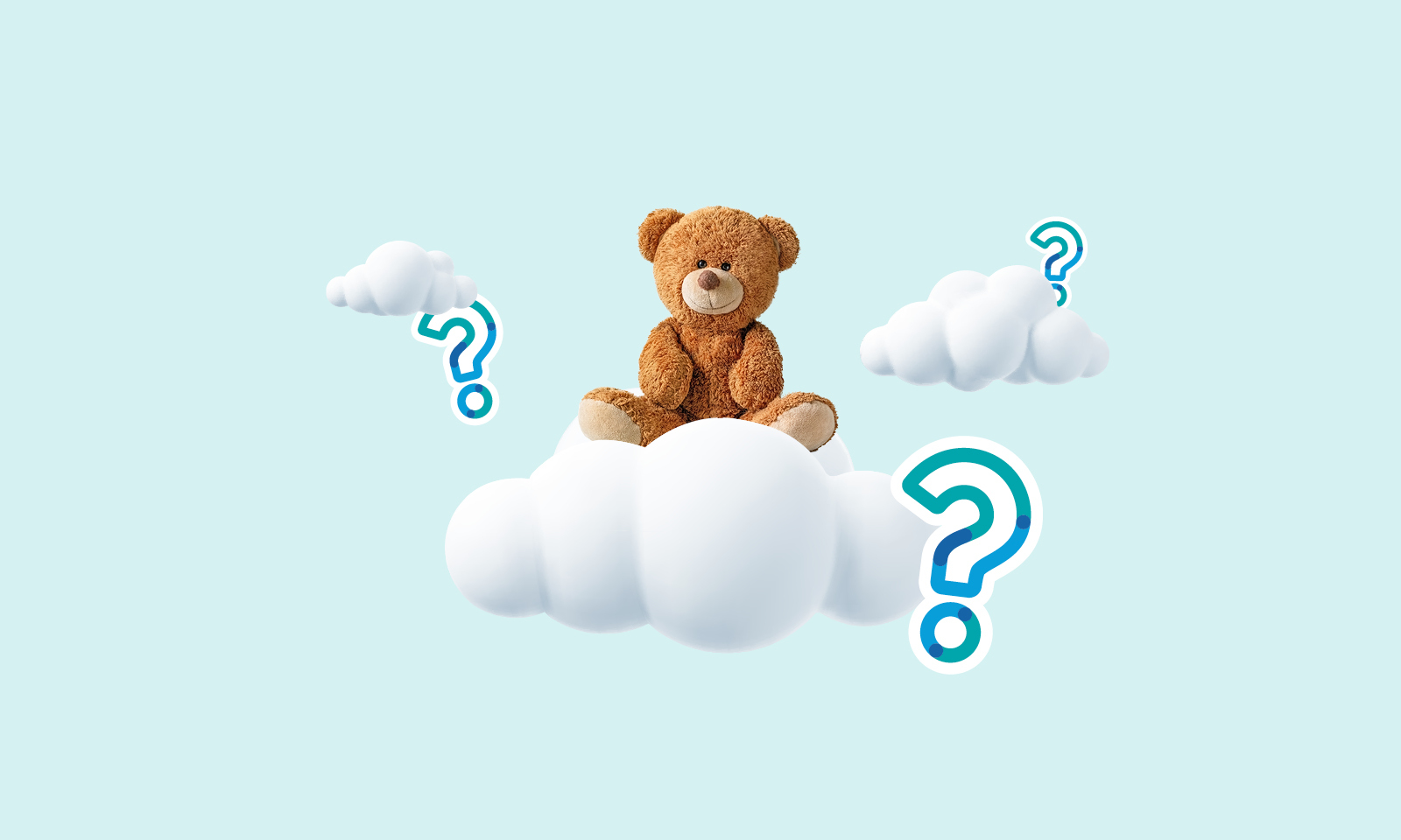 bear sitting on cloud