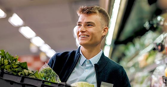 Supermarket worker