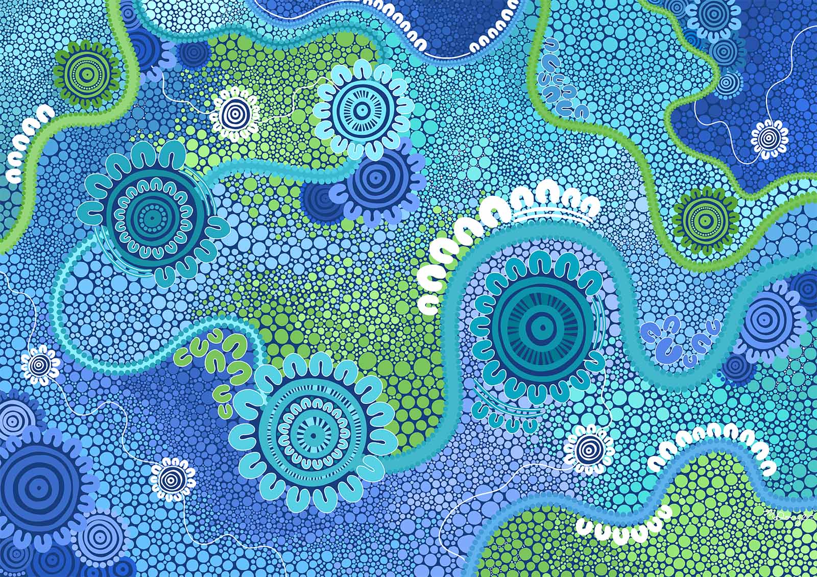 Rest's Reflect Reconciliation Action Plan artwork designed by Maggie-Jean