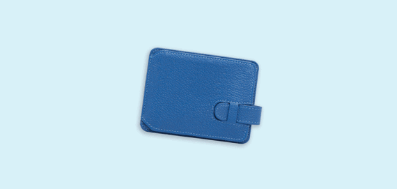 Blue wallet with three superannuation cards