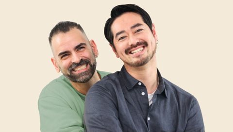 two men hugging