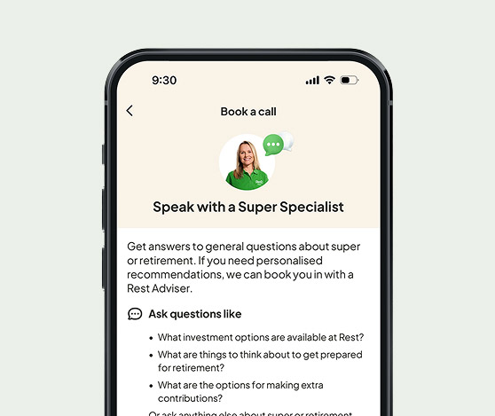 Speak to a Super Specialist in the Rest App