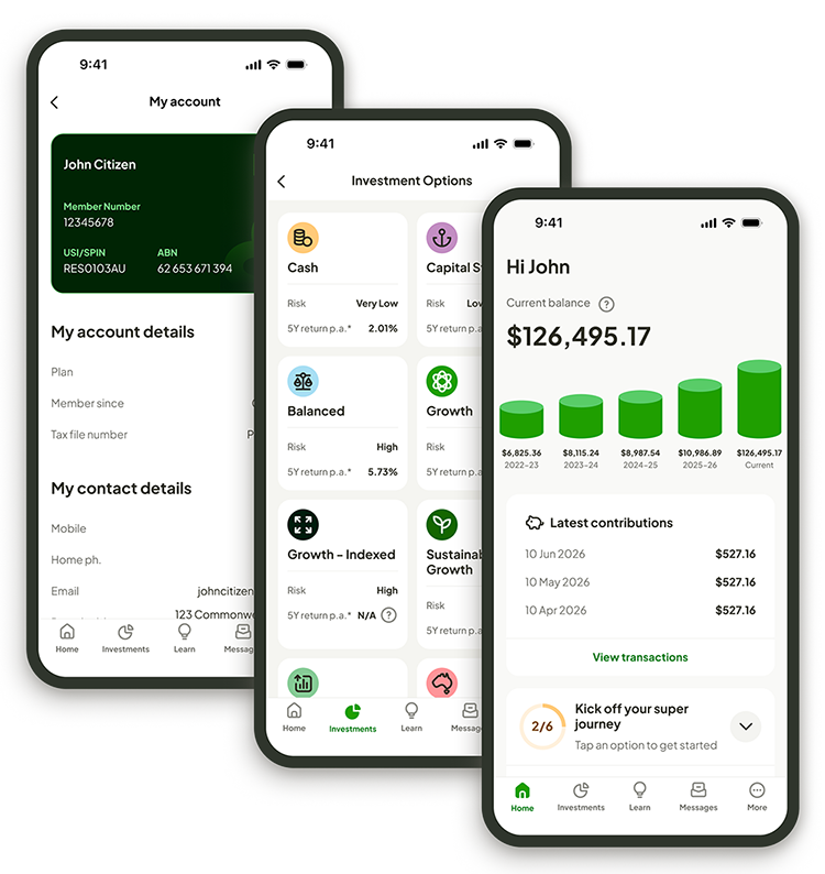 Rest App phone screens