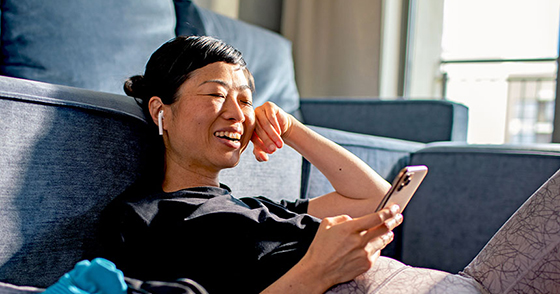 woman on phone
