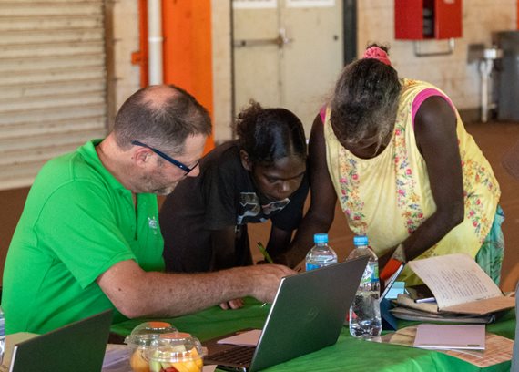 Rest representative with First Nations members