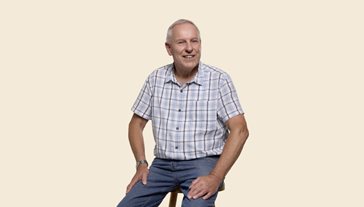 man in shirt smiling