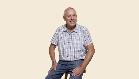 man in shirt smiling
