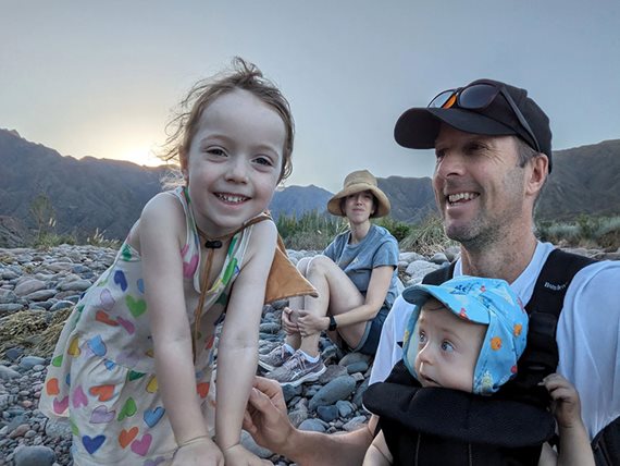 Lachlan Ross and his family