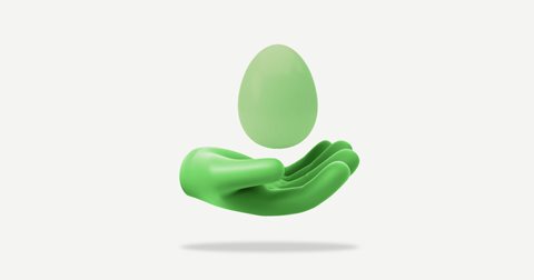hand holding egg